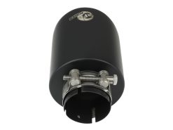 aFe Takeda 304 SS Clamp-On Exhaust Tip 2.5in. Inlet / 4.5in. Outlet / 7in. L - Black - Image 5
