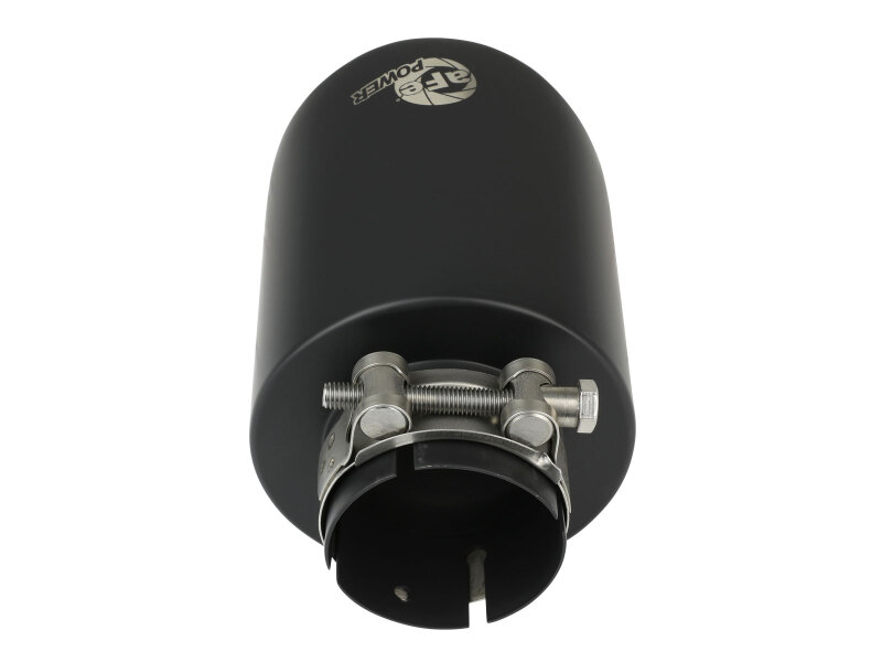 aFe Takeda 304 SS Clamp-On Exhaust Tip 2.5in. Inlet / 4.5in. Outlet / 7in. L - Black - Image 5