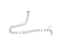 Alternative view of aFe Takeda 2-1/2in 304 SS Axle-Back Exhaust (No Muffler) 18-21 Hyundai Kona L4 1.6L (t)