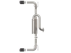 Alternative view of aFe 19-22 Mazda 3 L4 2.5L Takeda 3in to 2-1/2in 304 SS Axle-Back Exhaust w/ Carbon Fiber Tip
