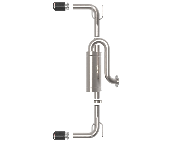 aFe 19-22 Mazda 3 L4 2.5L Takeda 3in to 2-1/2in 304 SS Axle-Back Exhaust w/ Carbon Fiber Tip - Image 2