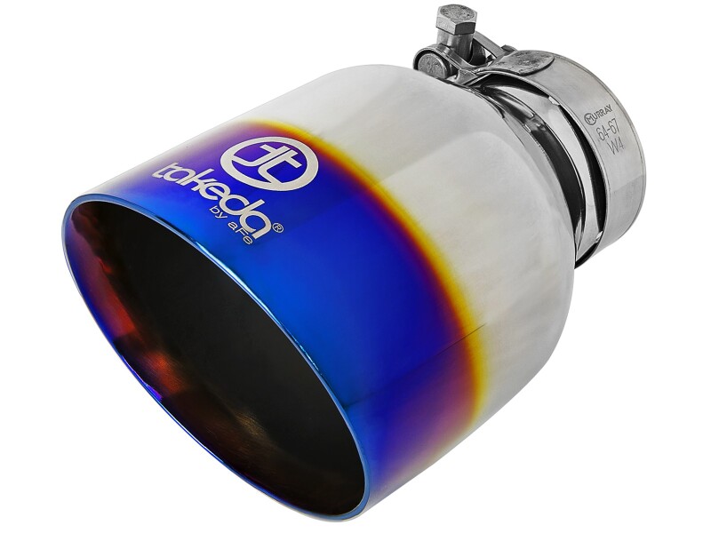 aFe Takeda 2-1/2in 304 SS Cat-Back Exhaust w/ Blue Flame Tips 14-18 Mazda 3 L4 2.0L/2.5L - Image 2