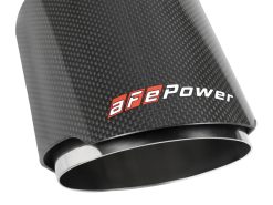 aFe MACH Force-Xp 304 SS Clamp-On Exhaust Tip 2.5in. Inlet / 4.5in. Outlet / 7in. L - Carbon Fiber - Image 5
