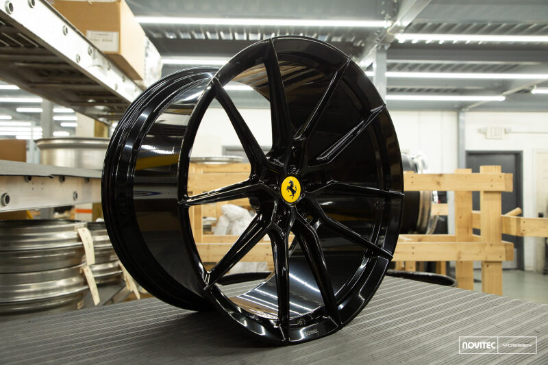 Vossen x Novitec NF9 22x12in - 5x114.3 BP - ET47 - Gloss Black Ferrari FF / Portofino Rear Wheel