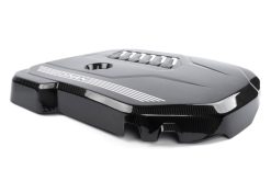 Alternative view of Dinan 19-26 BMW B58D (G01/G02/G20/G22/G23/G26/G42) Gloss Carbon Fiber Engine Cover w/Matte Accents