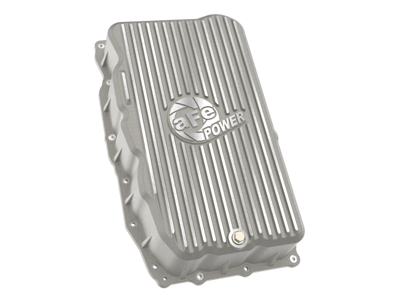 aFe 20-26 GM Trucks L6 3.0L Transmission Pan - Raw / Machined Fins - Image 2
