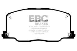 Alternative view of EBC 90-91 Lexus ES250 2.5 Yellowstuff Front Brake Pads
