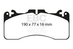 Alternative view of EBC 2016+ Lexus GS-F Bluestuff Front Brake Pads
