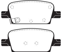 Alternative view of EBC 2016+ Chevrolet Malibu 1.5L Turbo (Mech PB) Yellowstuff Rear Brake Pads