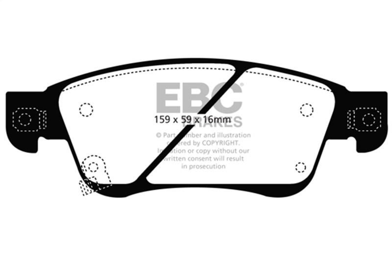 EBC 11-13 Infiniti G25 2.5 Yellowstuff Front Brake Pads - Image 2
