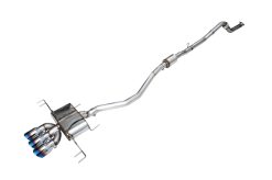 Alternative view of AWE 24-26 Acura Integra Type S Touring Edition Triple Vapor Blue Exhaust