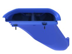 aFe Rapid Induction Dynamic Air Scoop 2021+ Ford F-150V6/V8 - Blue - Image 4