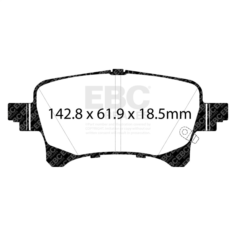 EBC 2019+ Jeep Gladiator 3.6L Yellowstuff Rear Brake Pads - Image 3