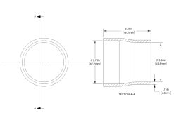 Alternative view of aFe POWER Universal Products Coupler Kit (2-3/4 x 2-1/2)in ID x 3in L - Black