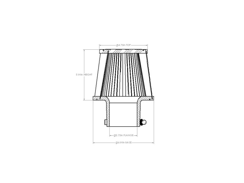 aFe Magnum FORCE Intake Replacement Air Filter w/ D2 Dry Media 2-3/4in F x6in B x4-3/4in T x5in H - Image 6