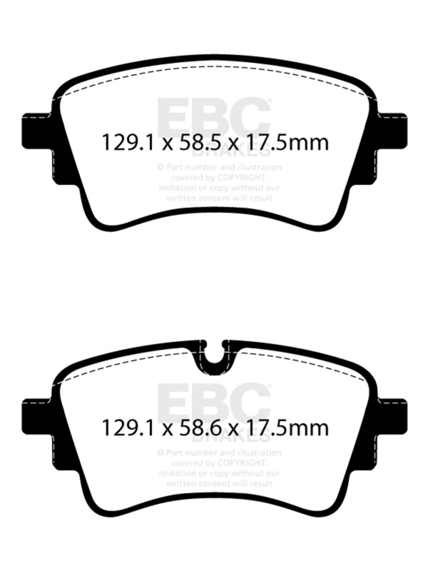 EBC 2020+ Audi A4 B9 2.0T Redstuff Rear Brake Pads - Image 3