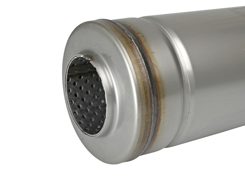 aFe MACH Force-Xp Muffler 2-1/2 IN ID Center/Center x 9 IN Dia. x 14 IN L - Round Body - Image 4