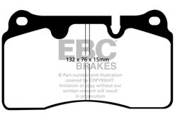 Alternative view of EBC 04-12 Aston Martin DB9 5.9 Yellowstuff Front Brake Pads