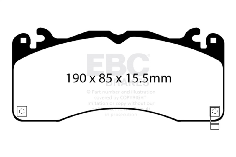 EBC 15+ Ford Mustang 5.0 Performance Pkg Redstuff Front Brake Pads
