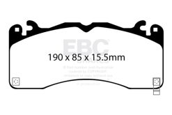 EBC 2015+ Ford Mustang (6th Gen) 2.3L Turbo (GT Package) Greenstuff Front Brake Pads