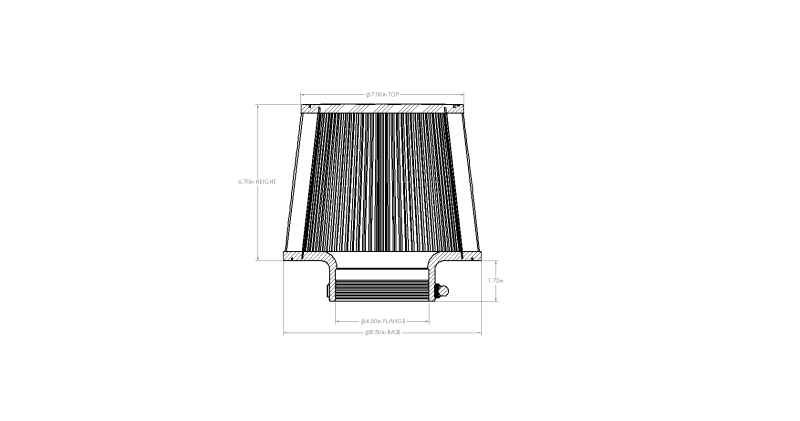 aFe Magnum FORCE Intake Replacement Air Filter w/ D2 Dry Media 4-1/2inF x8-1/2inB x7inT x6-3/4inH - Image 6