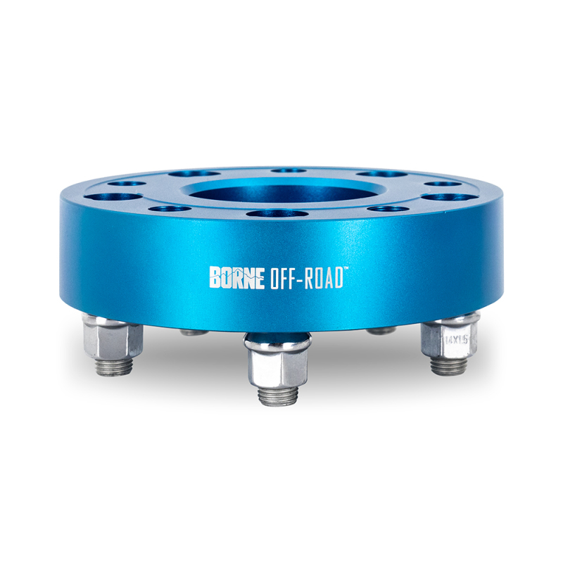 Mishimoto Borne Off-Road Wheel Spacers - 5x127 - 71.6 - 45mm - M14 - Blue - Image 3