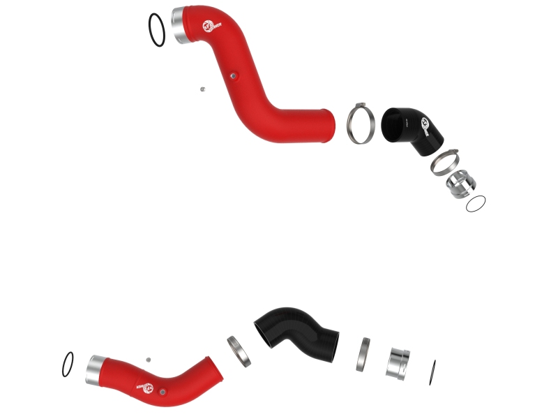 aFe 23-25 GM Colorado/Canyon L4-2.7L (t) BladeRunner Aluminum Hot & Cold Charge Pipe Kit - Red - Image 2