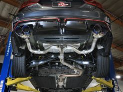 aFe 22-24 Kia Forte GT 1.6L 3in-2.5in 304 Stainless Steel Axle-Back Exhaust w/ Blue Flame Tips - Image 5