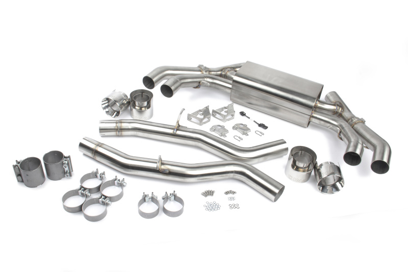 Dinan 20-25 BMW X3 M/X4 M (F97/F98) Free Flow Axleback Exhaust System - Polished Tips
