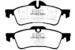 Alternative view of EBC 02-03 Mini Hardtop 1.6 Yellowstuff Rear Brake Pads