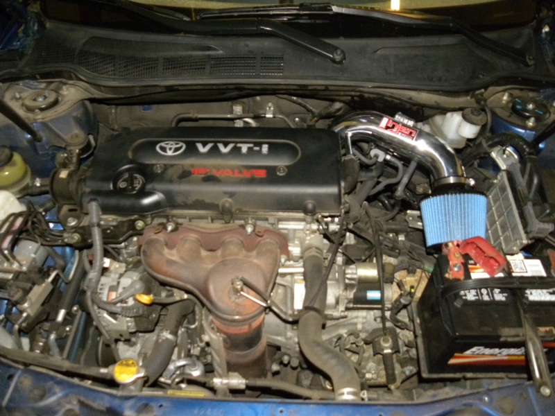 Injen 07-09 Toyota Camry 2.4L 4Cyl Black Tuned Air Intake w/ Air Fusion/Air Horns/Web Nano Filter - Image 4
