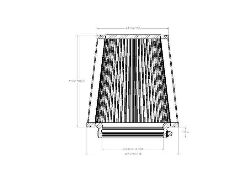 aFe Magnum FORCE Intake Replacement Air Filter w/ D2 Dura-Dry Media 6in F x9in B x7in T x9in H - Image 6