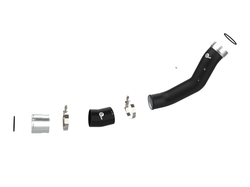 aFe 2024 GM Diesel Trucks V8 6.6L L5P BladeRunner 3.5in Aluminum Cold Charge Pipe - Black - Image 2