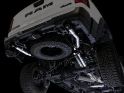 AWE Tuning 2025+ RAM 1500 RHO 3.0 I6 TT 0FG Dual Rear Exit Cat-Back Exhaust - Diamond Black Tips - Image 3