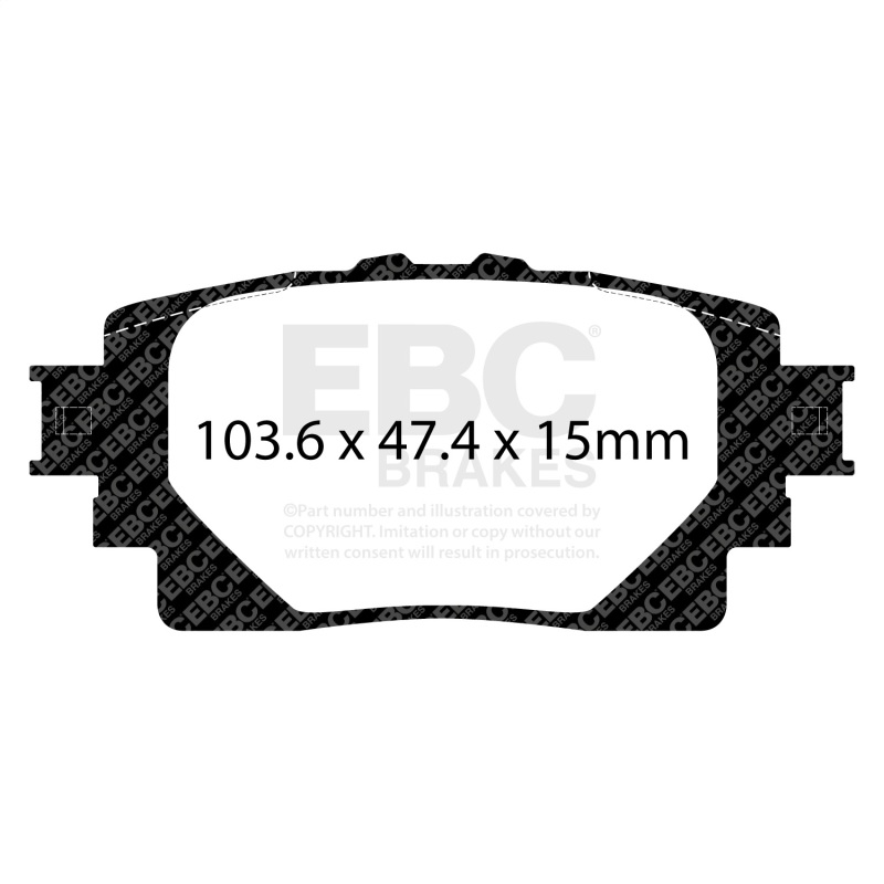 EBC 21-25 Lexus RC350/RC350 F Sport Redstuff Rear Brake Pads