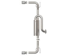 Alternative view of aFe 19-22 Mazda 3 L4 2.5L Takeda 3in to 2-1/2in 304 Stainless Steel Axle-Back Exhaust w/Polished Tip