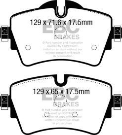 Alternative view of EBC 14+ Mini Hardtop 2.0 Turbo Cooper S Yellowstuff Front Brake Pads