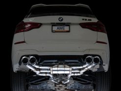 AWE Tuning 20-25 BMW X3 M/M Comp (F97) AWD SwitchPath Axle-Back Exhaust - Chrome Silver Tips - Image 9