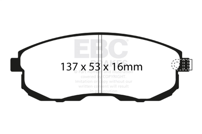 EBC 02 Infiniti G35 3.5 w/o DCS Bluestuff Front Brake Pads - Image 2