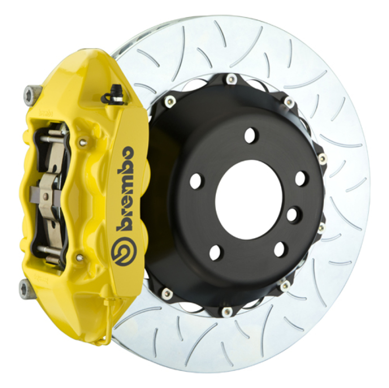 Brembo 05-07 Quattroporte/08 GranTurismo R GT BBK 4Piston Cast 380x28 2pcRotor Slotted Type3-Yellow
