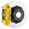 Brembo 12-16 98ster (Excl PCCB) Rr GT BBK 4Pis Cast 345x28 2pc Rotor Slotted Type3-Yellow