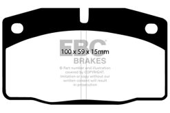 Alternative view of EBC 88-89 Pontiac Fiero 2.5 Yellowstuff Front Brake Pads