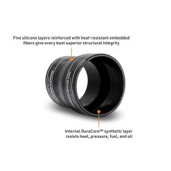 Alternative view of Mishimoto Duracore 3.5in to 4in Transition Coupler