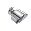 MBRP T304 SS Tip 2.5in ID, 5in OD Out, 8in Length, Angle Cut, Dual Wall