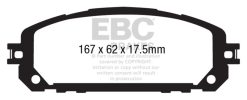 Alternative view of EBC 13+ Jeep Cherokee 3.2 Yellowstuff Front Brake Pads
