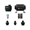 DeatschWerks DWFFR-X 70mm Billet Fuel Filter Regulator - 10 Micron with 6AN Fittings
