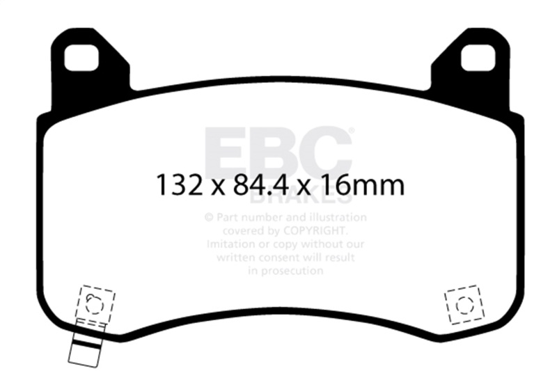 EBC 2020+ Tesla Model Y Yellowstuff Front Brake Pads - Image 2