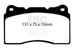 Alternative view of EBC 04-08 Acura TL 3.2 (Manual)(Brembo) Greenstuff Front Brake Pads