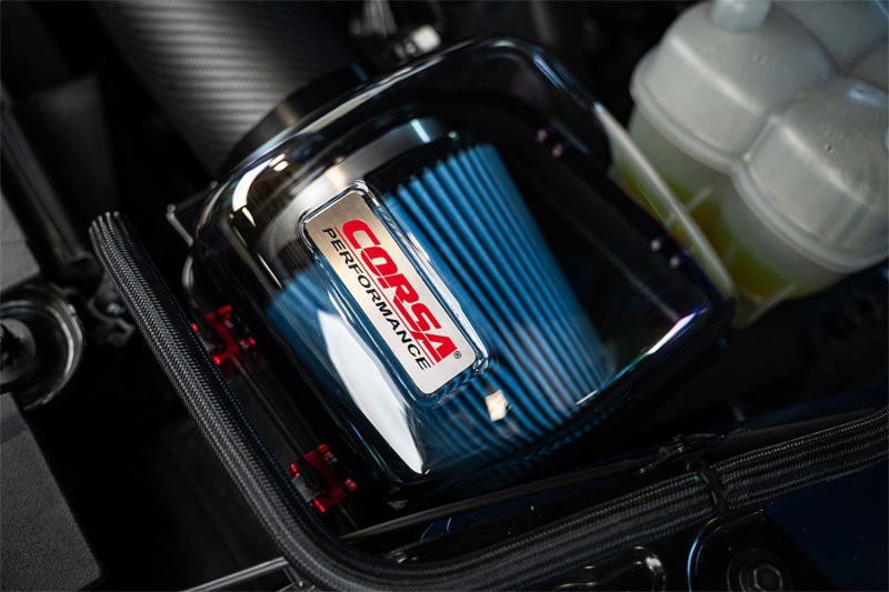 Corsa 2024+ Ford Mustang GT 5.0L Carbon Fiber Cold Air Intake w/ MaxFlow Oiled Air Filters - Matte - Image 3