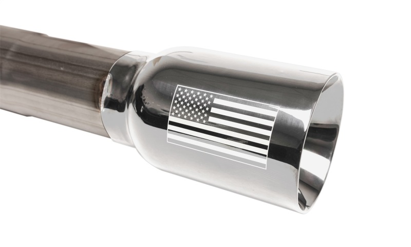Corsa 17-22 Chevrolet Colorado ZR2 3.6L V6 3in Sport Cat-Back Exhaust - 4in USA Flag Tip - Image 3